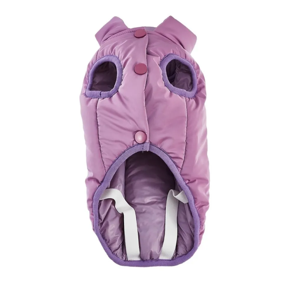Abrigo Impermeable WinterHug Morado Perro Mediano