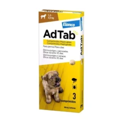 AdTab Comprimido Masticable Antiparasitario para Perros 1,3-2,5 kg (3 uds)