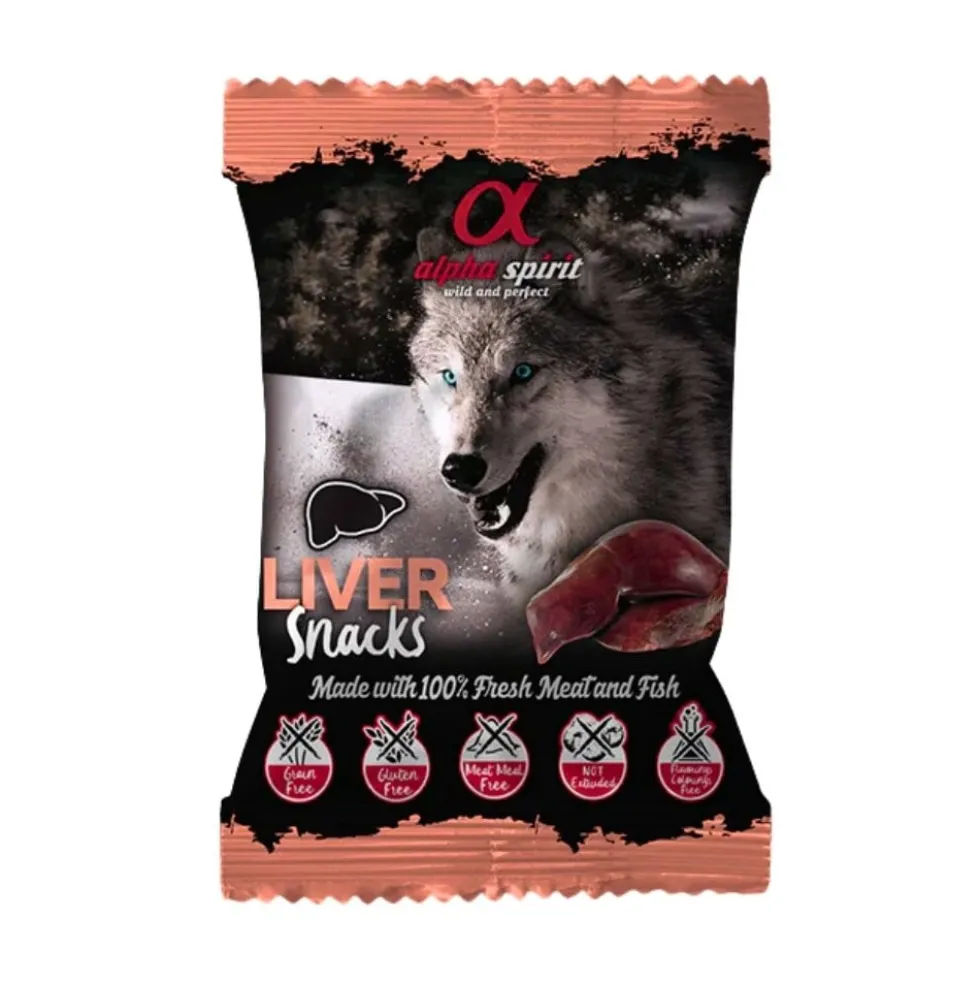 Alpha Spirit Snack de Hígado de Cerdo y Pollo para Perro