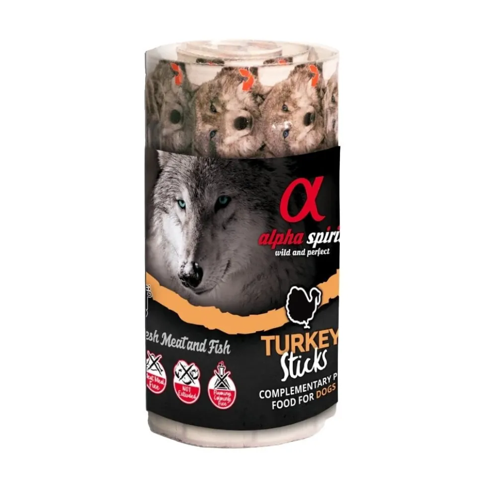 Alpha Spirit Snack Ristra de Pavo (16 barritas) para Perros