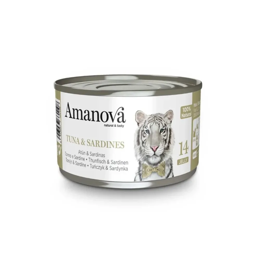 Amanova Latita en Gelatina con Atún y Sardinas para Gato