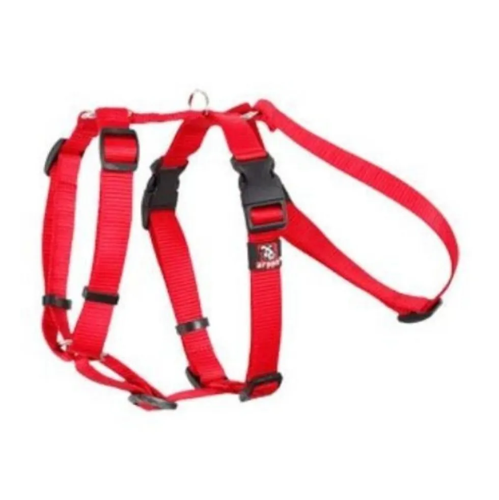 Arnés Nylon Triple Rojo para Perro