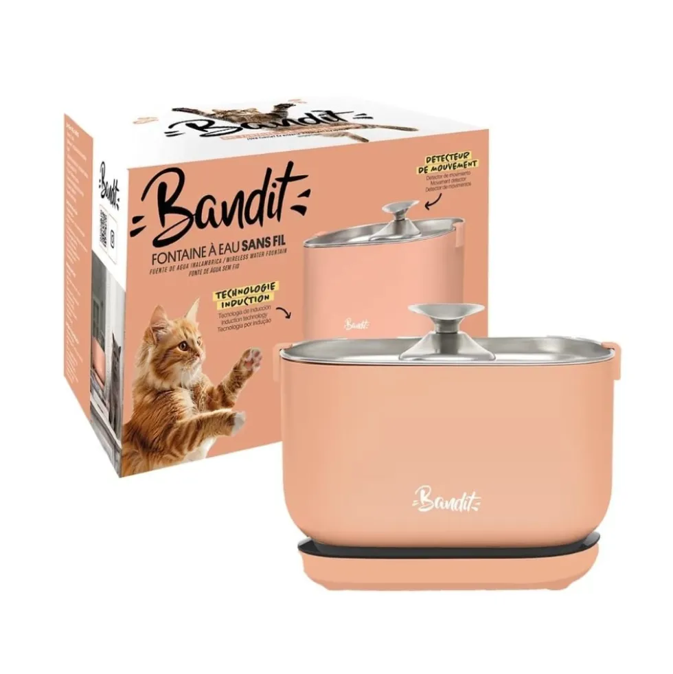 Bandit Fuente de Agua Inalámbrica Melocotón