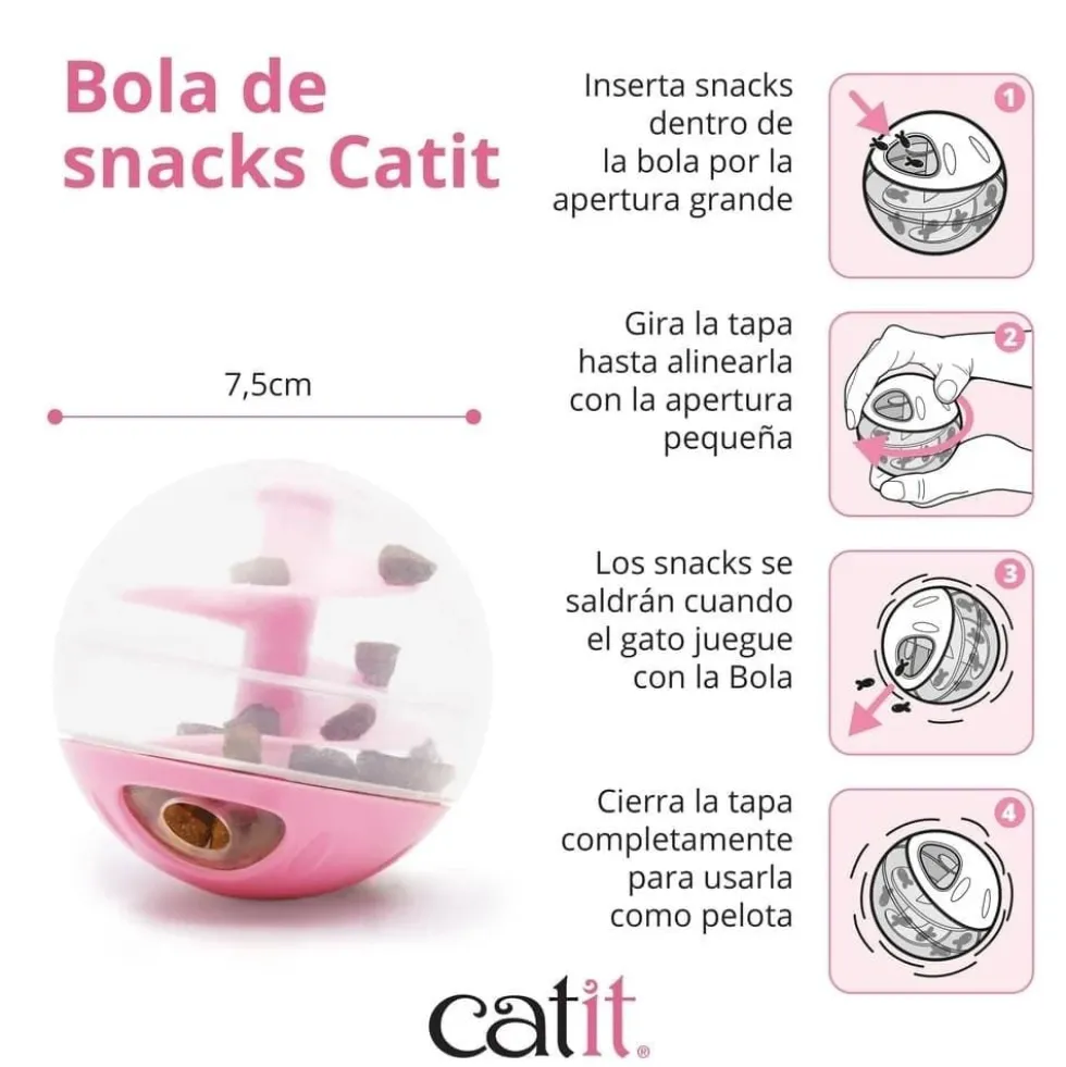 Catit Bola Dispensadora de Snacks Azul para Gatos