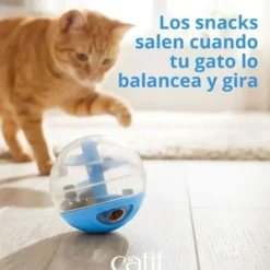 Catit Bola Dispensadora de Snacks Azul para Gatos