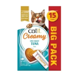 Catit Creamy Snacks Cremosos de Atún (15 uds x 10g) para Gatos