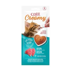 Catit Creamy Snacks Cremosos de Atún (4 uds x 10g) para Gatos
