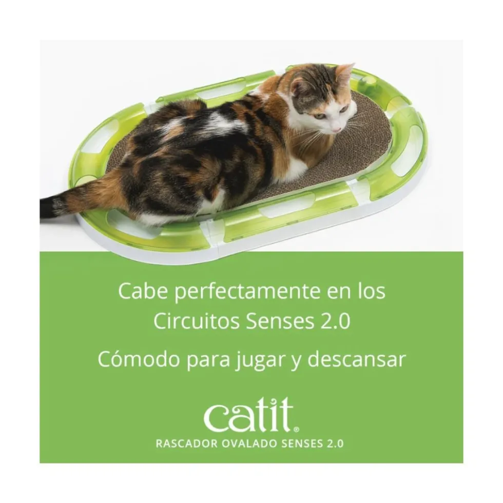 Catit Senses Rascador de Cartón Ovalado para Gatos