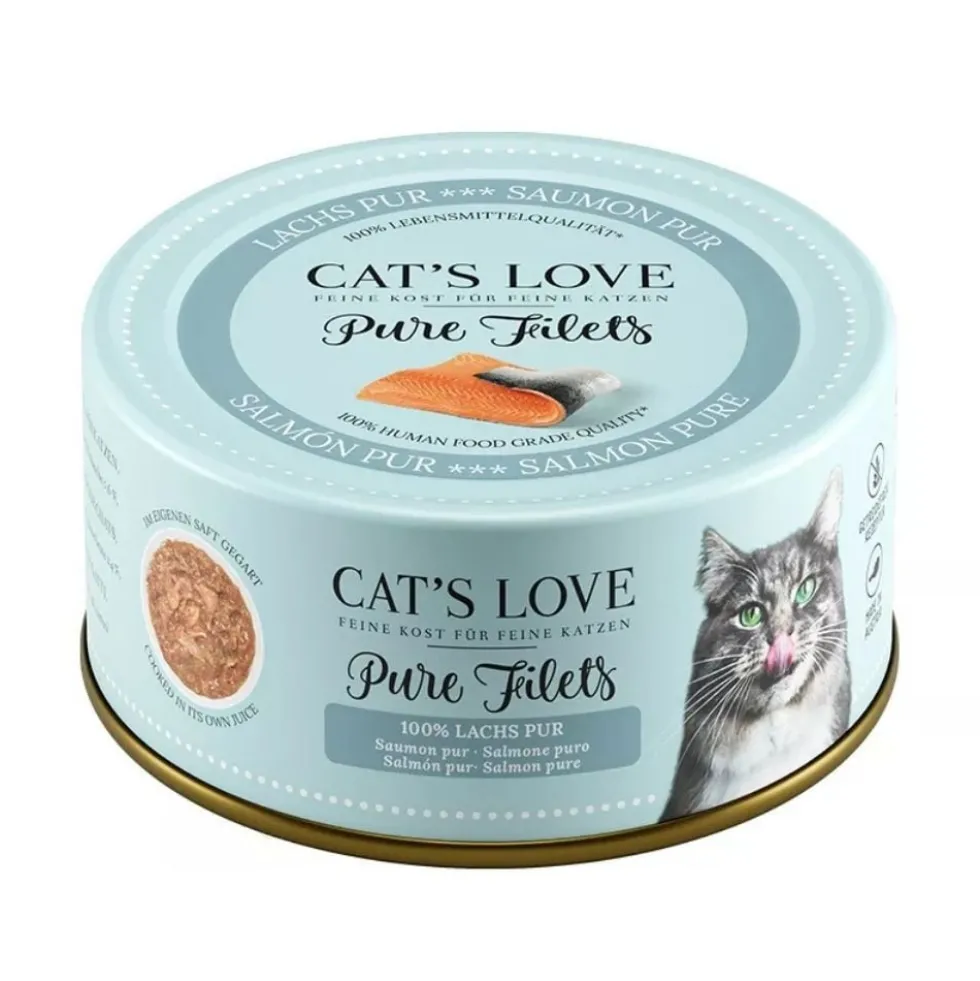 Cats Love Lata Puro Filetes de Salmón para Gato