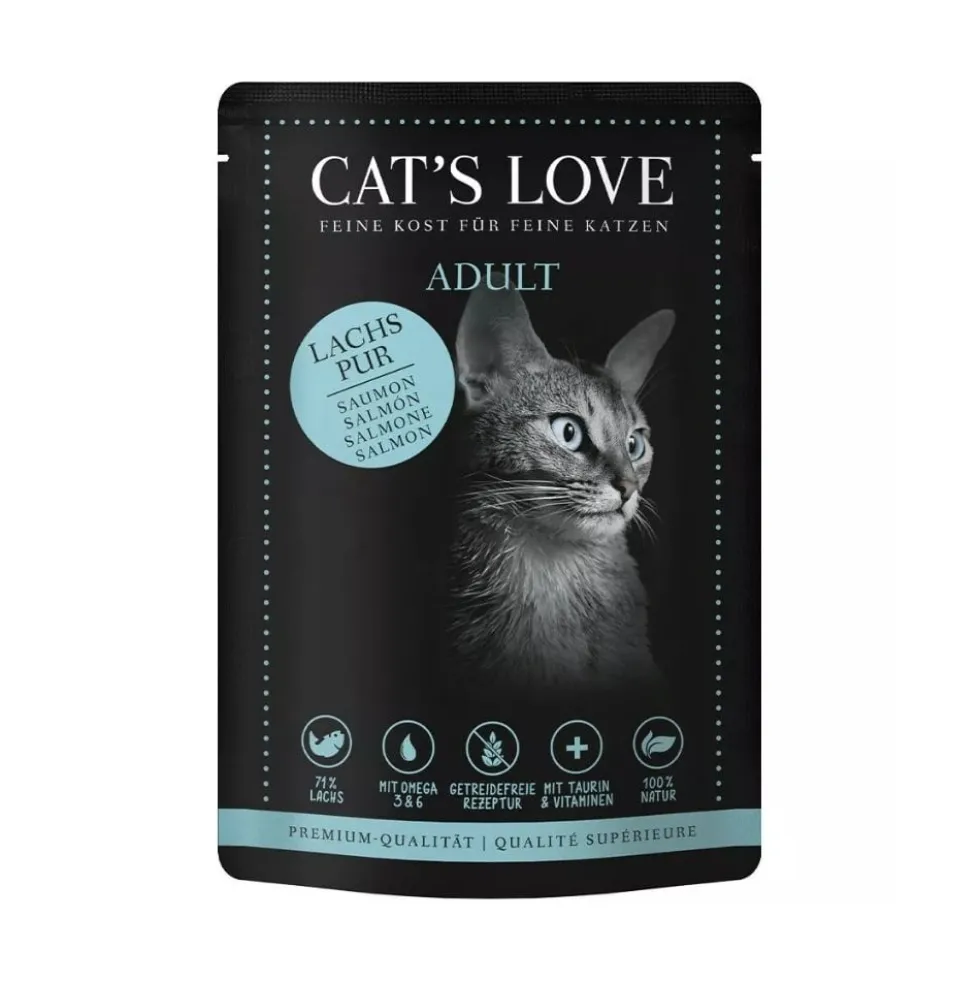 Cats Love Sobre Puro de Salmón para Gato