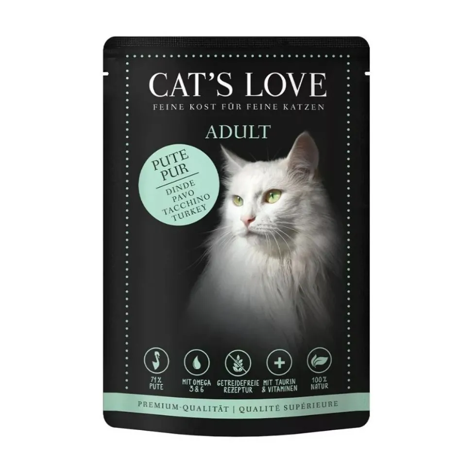 Cats Love Sobre Puro Pavo para Gato