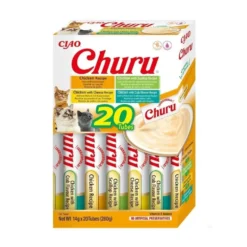 Churu Pack 20 Snacks de Pollo con Queso, Vieira y Cangrejo