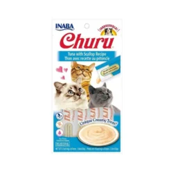 Churu Snack Natural de Atún con Vieiras (4x14g) para Gatos