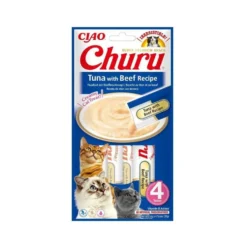 Churu Snack Natural de Atún con Ternera (4x14g) para Gatos