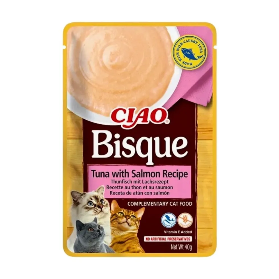 Ciao Bisque Sobre de Atún y Salmón para Gatos