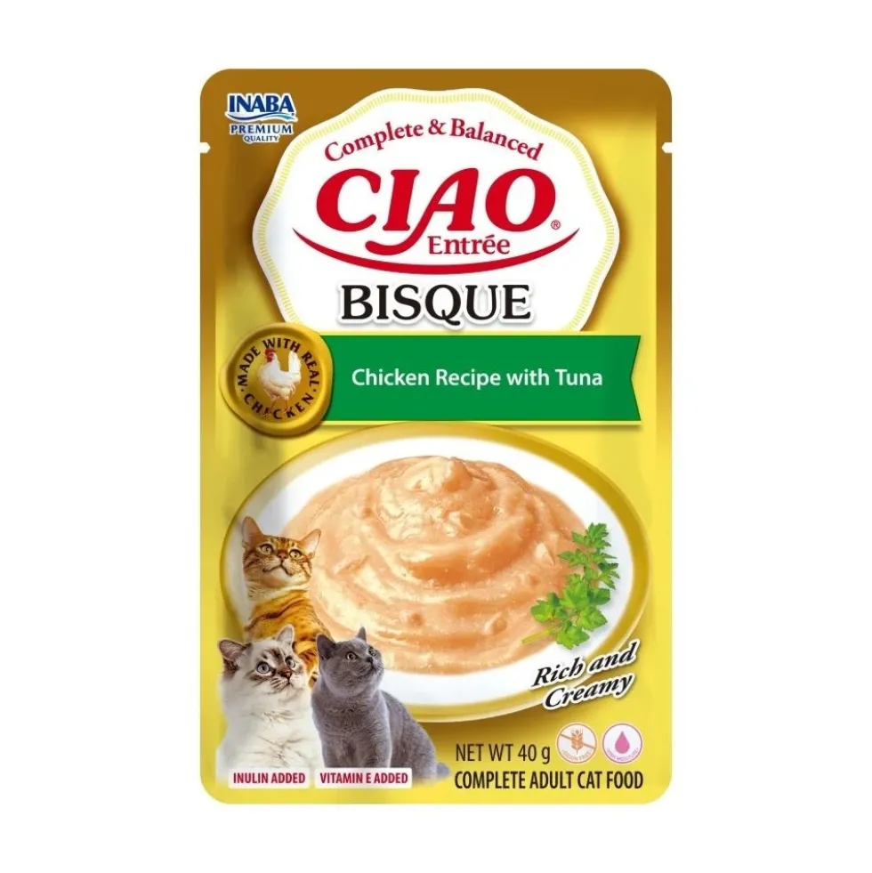 Ciao Entrée Bisque Sobre de Pollo con Atún para Gato