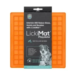 Comedero Antivoracidad LickiMat Classic Playdate Naranja