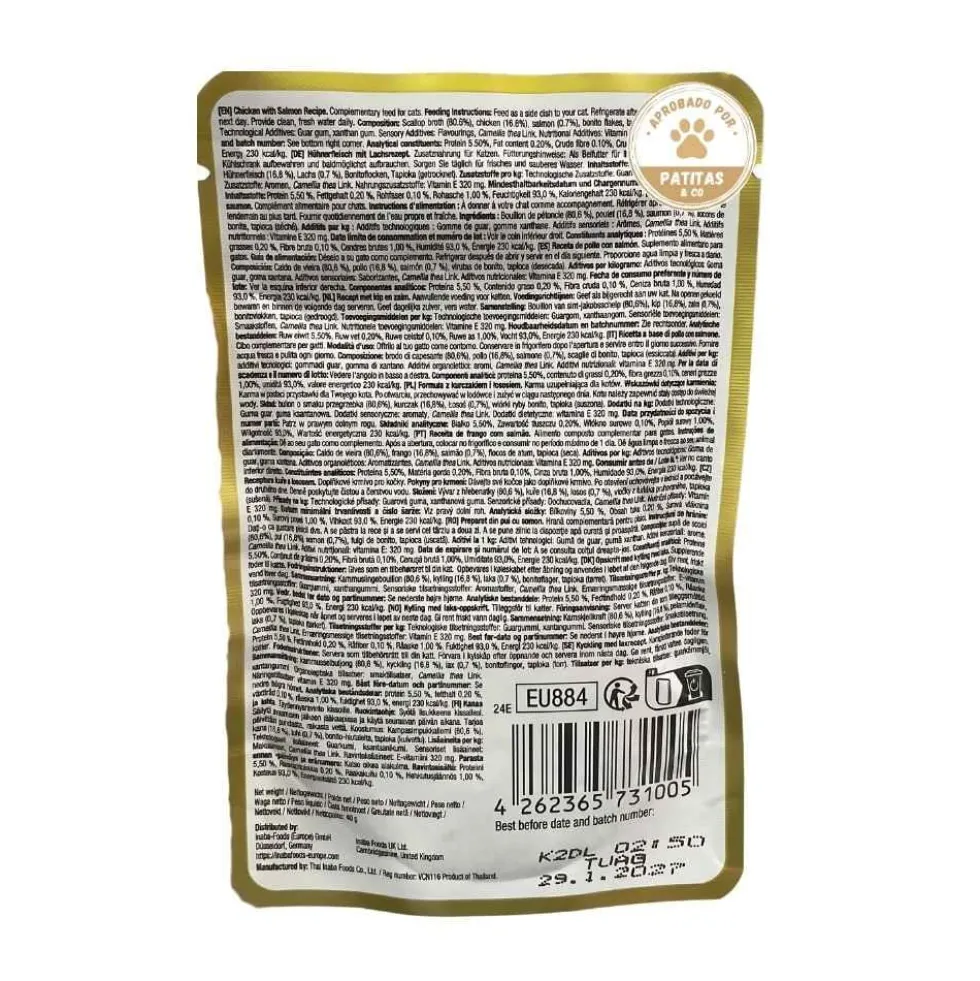 Dashi Silky Broth Caldo de Pollo y Salm贸n para Gato
