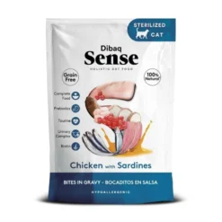 Dibaq Sense Bocaditos en Salsa de Pollo y Sardinas para Gato