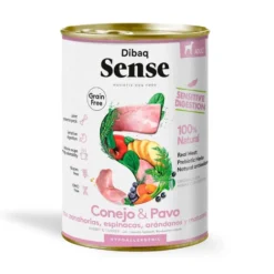 Dibaq Sense Lata Conejo y Pavo para Perro