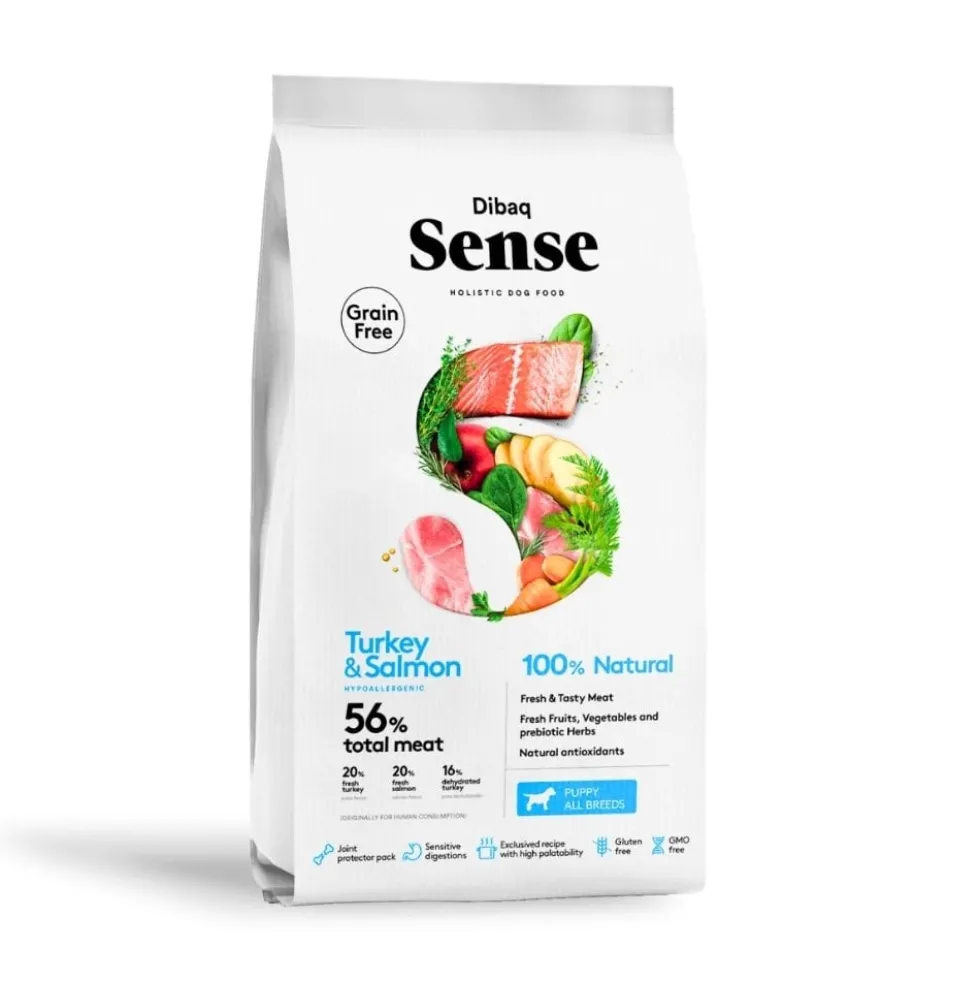Dibaq Sense Puppy Pienso de Pavo y Salmón para Cachorros