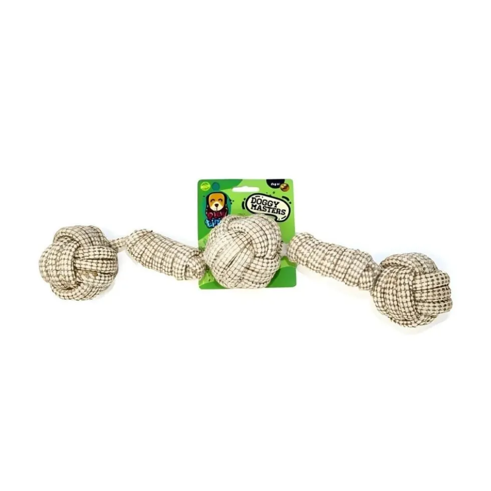 Doggy Masters Juguete Mordedor Cuerda de 3 nudos para Perros