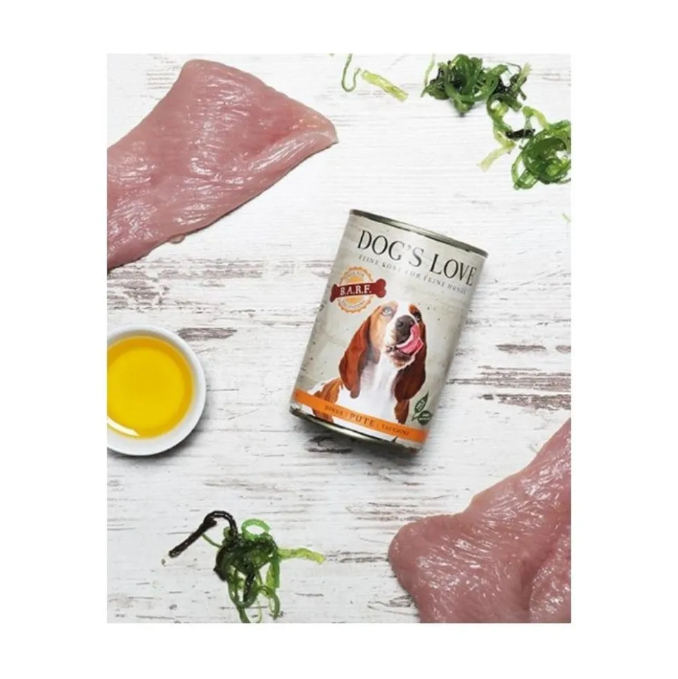 Dogs Love Lata Cocinada con Filosofia BARF Puro Pavo para Perro