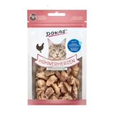 Dokas Snack de Corazones de Pollo Liofilizados para Gatos