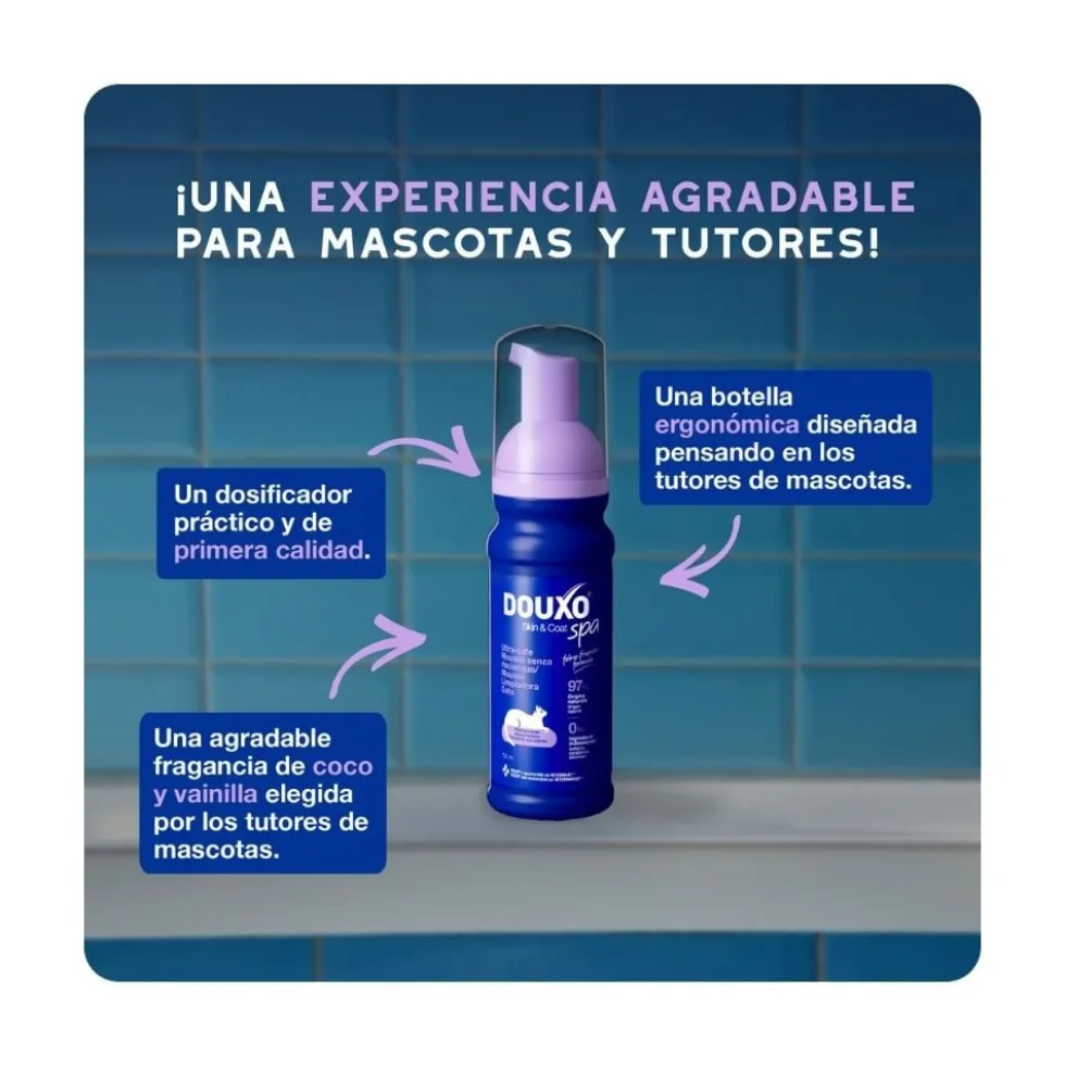 Douxo Spa Mousse para Limpieza sin Estrés de Gato