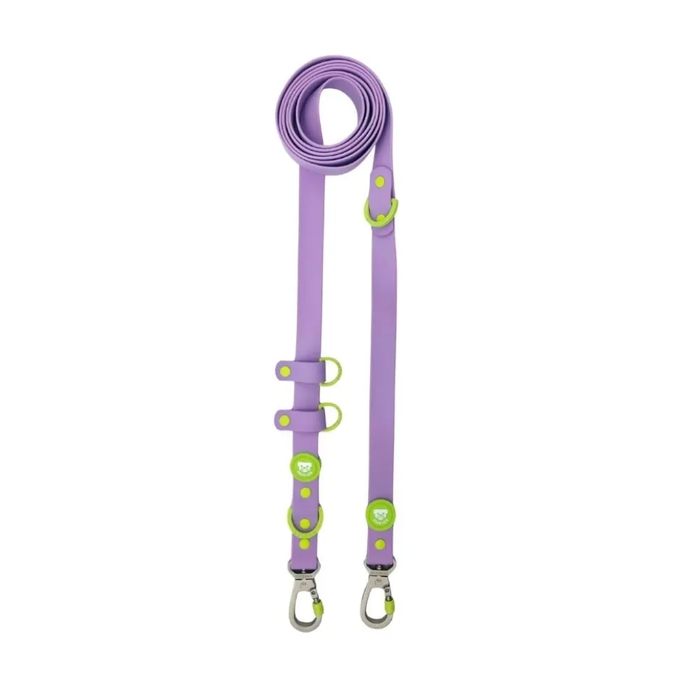 Dukier Correa Multiposición Waterproof Violet Matcha para Perro