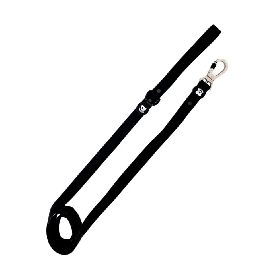 Dukier Correa Waterproof Negra para Perros