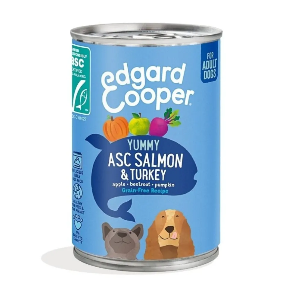 Edgard and Cooper Lata Adult Salmón y Pavo para Perro