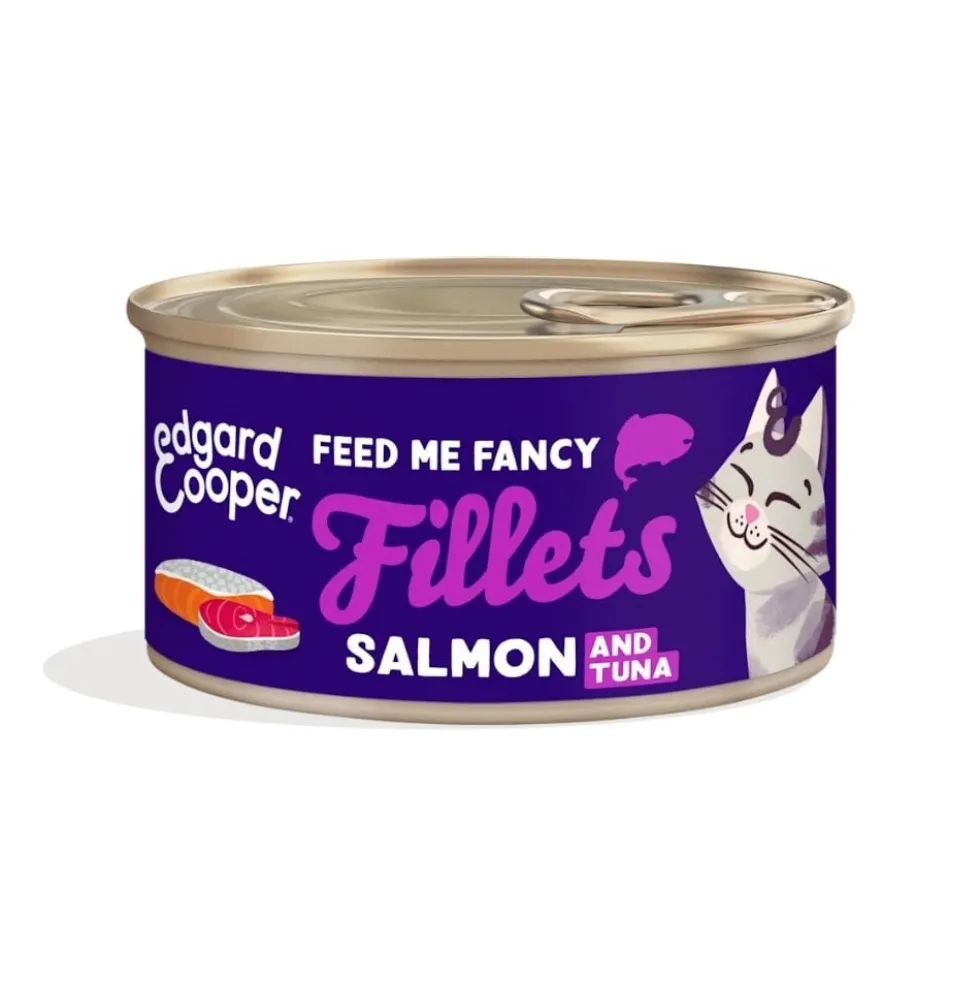 Edgard and Cooper Lata de Filetes de Salmón y Atún para Gato