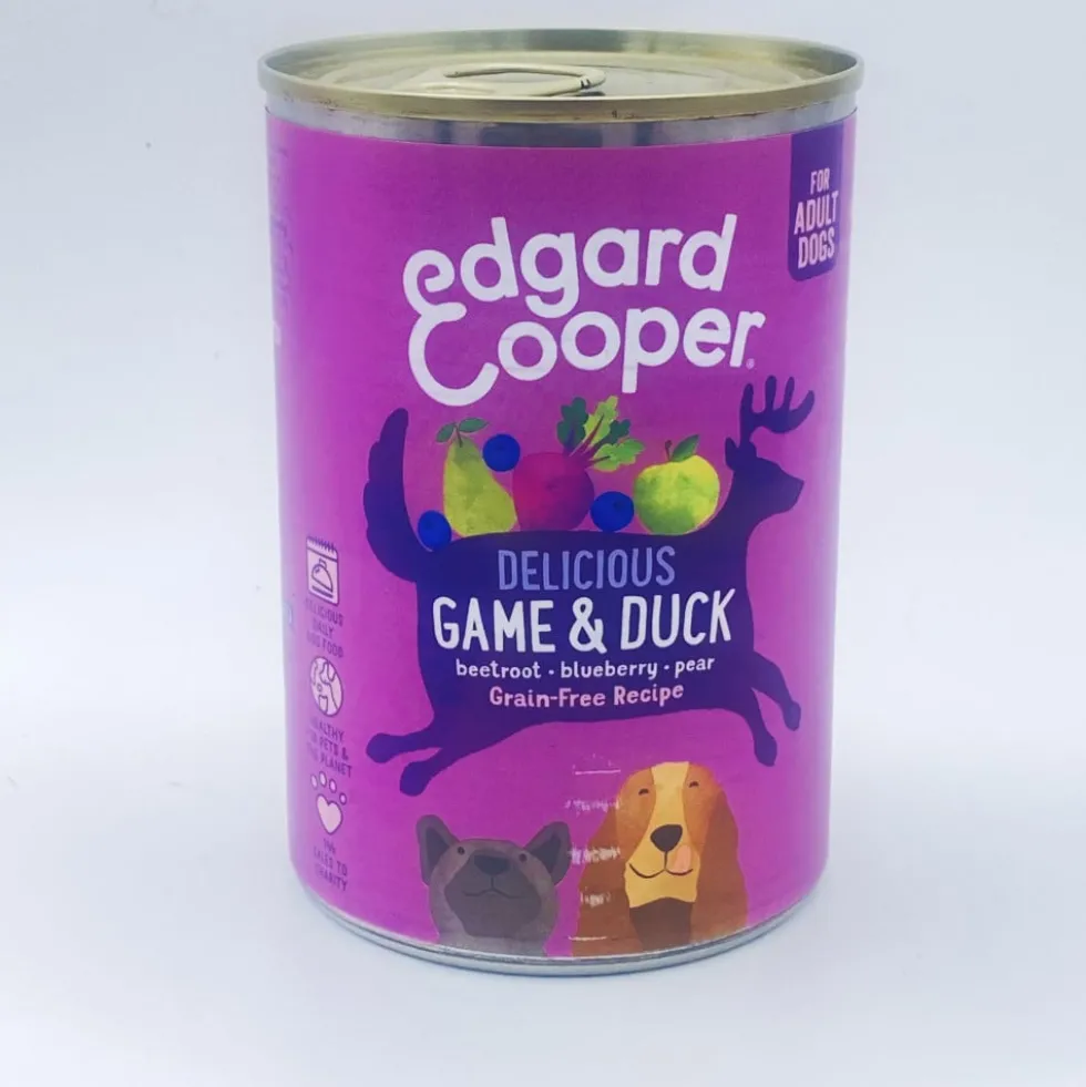 Edgard and Cooper Lata Venado y Pato 400g Perro