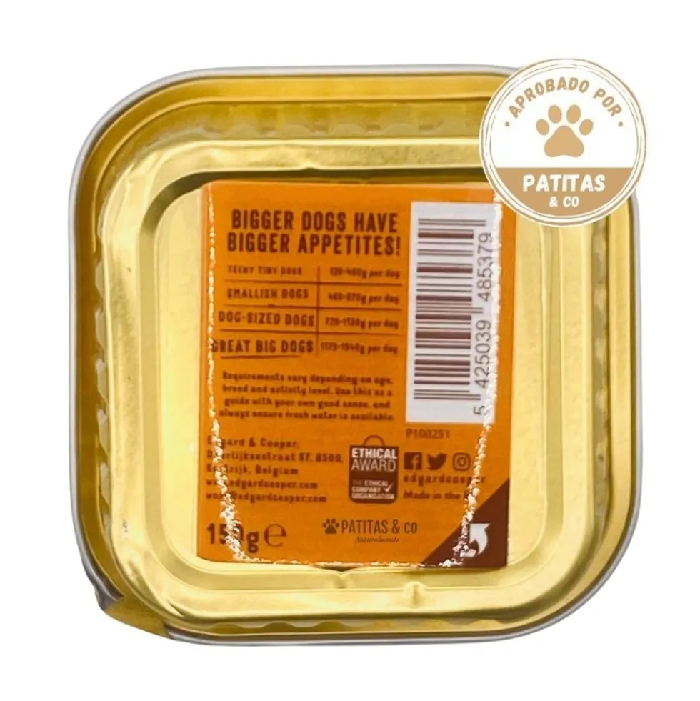 Edgard and Cooper Tarrina Pollo y Pavo 150g Perros