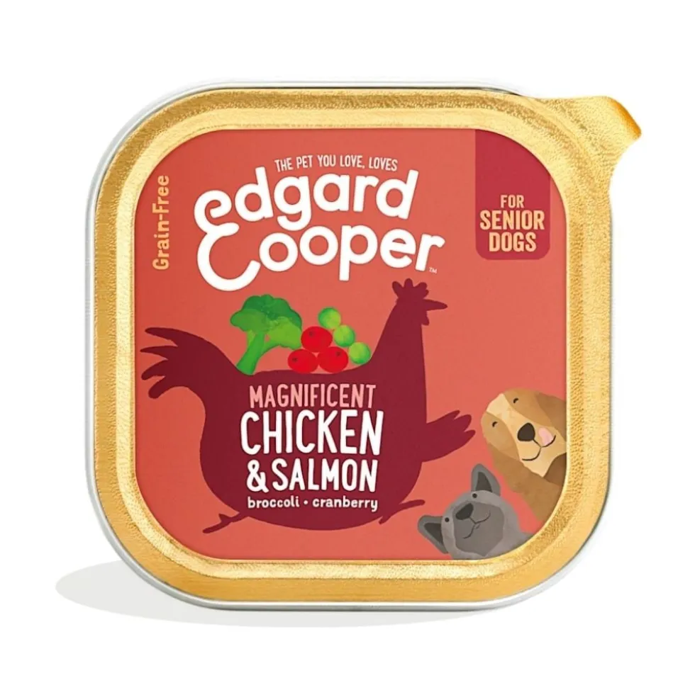 Edgard and Cooper Tarrina Pollo y Salmon para Perro Senior
