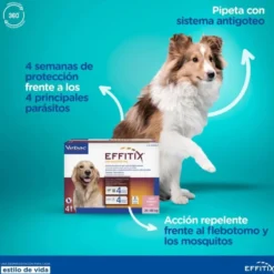Effitix 4 Pipetas Antiparasitos para Perros (4 – 10 kg)