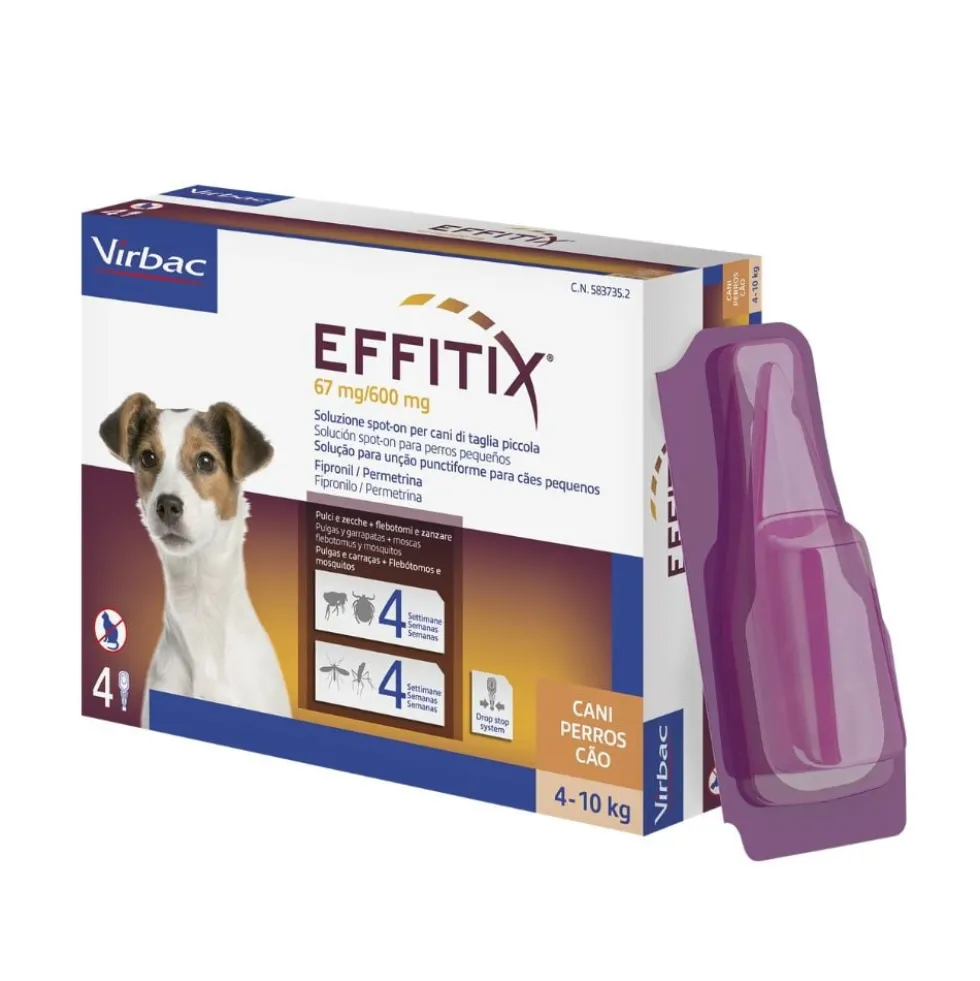 Effitix 4 Pipetas Antiparasitos para Perros (4 – 10 kg)