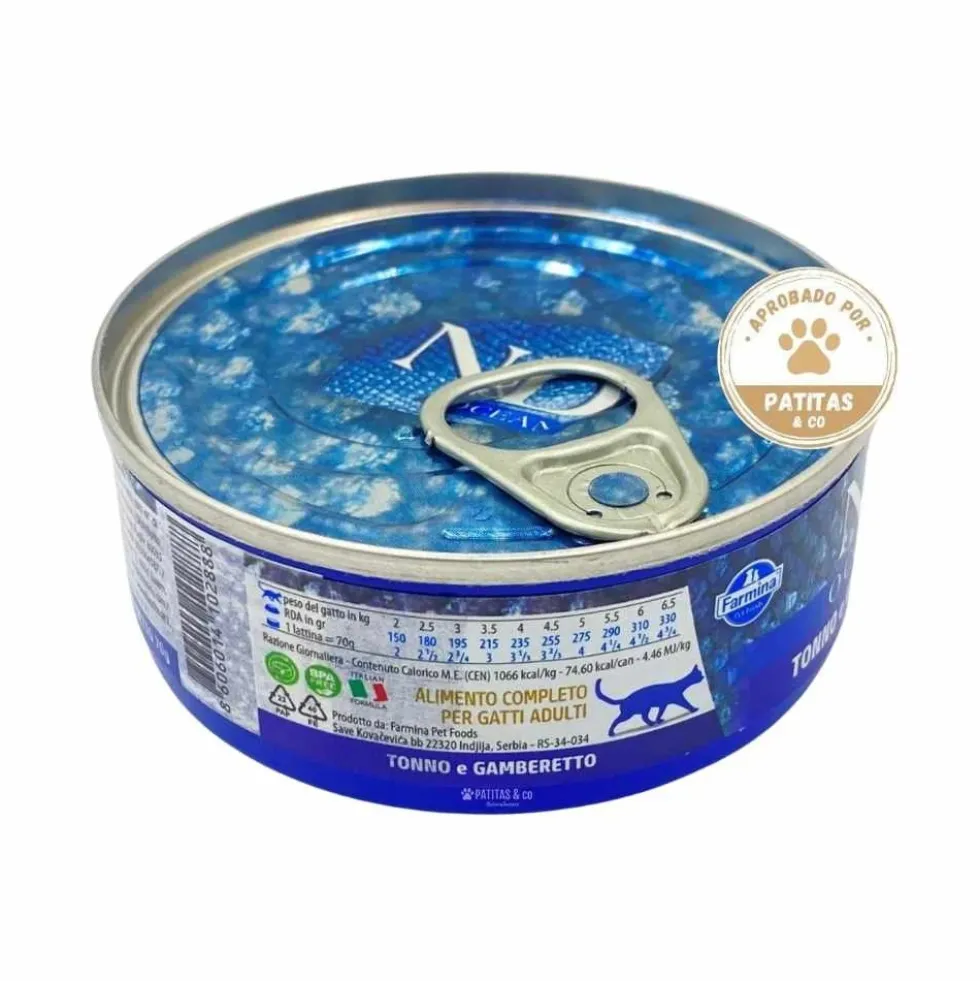 Farmina ND Adult Lata Atún y Gambas para Gato