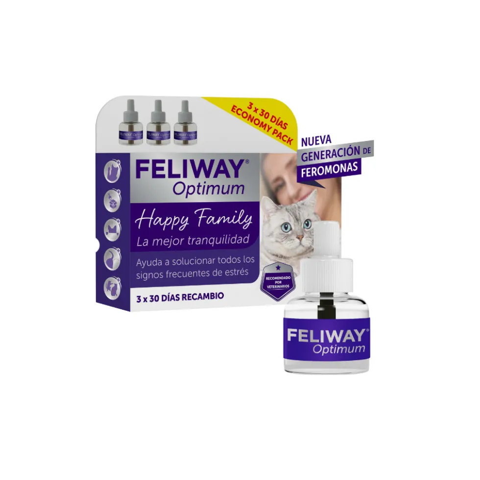 Feliway Optimum Recambio 3x48ml 3 Meses