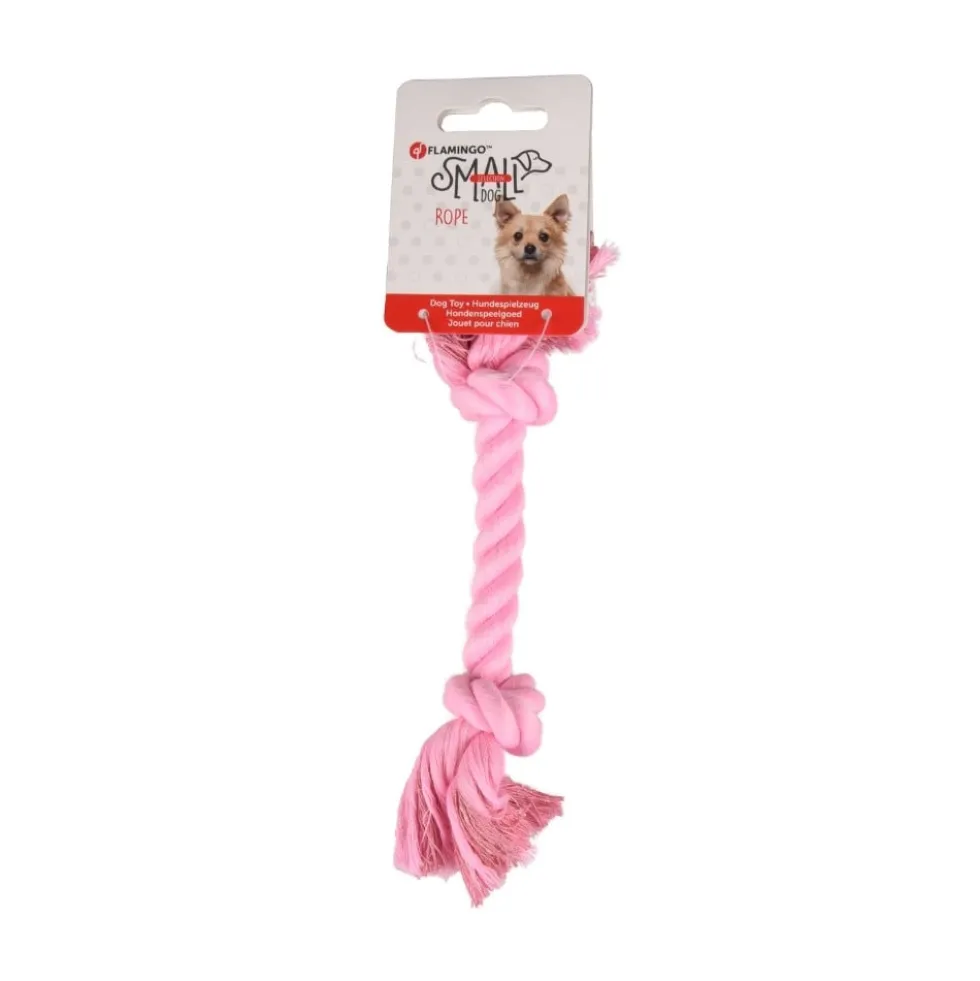 Flamingo Cuerda con Nudos Rosa Para Perros Pequeños