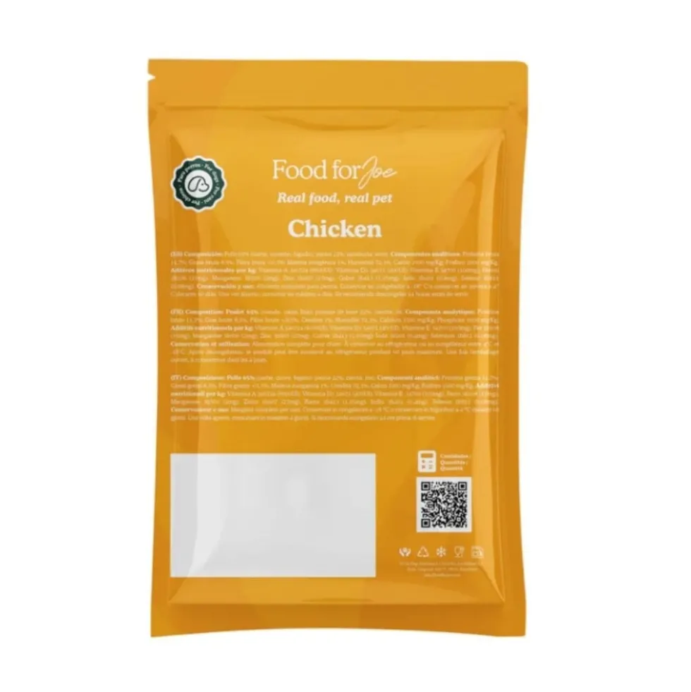 Food for Joe Comida Cocinada Giant Pollo para Perro
