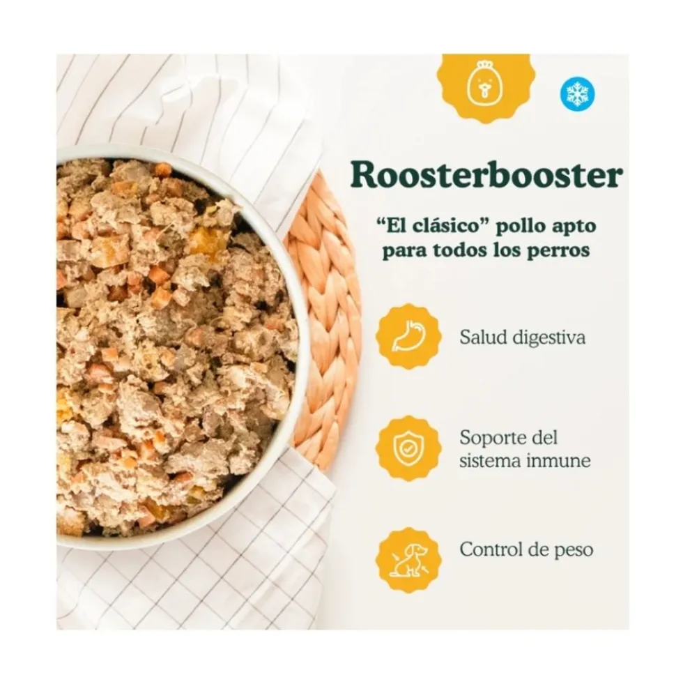 Food for Joe Comida Cocinada Roosterbooster Pollo para Perro