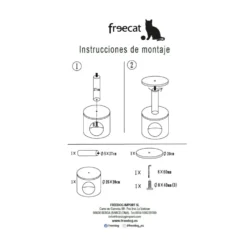 Freecat Poste Rascador con Cueva Toranj Beige para Gatos