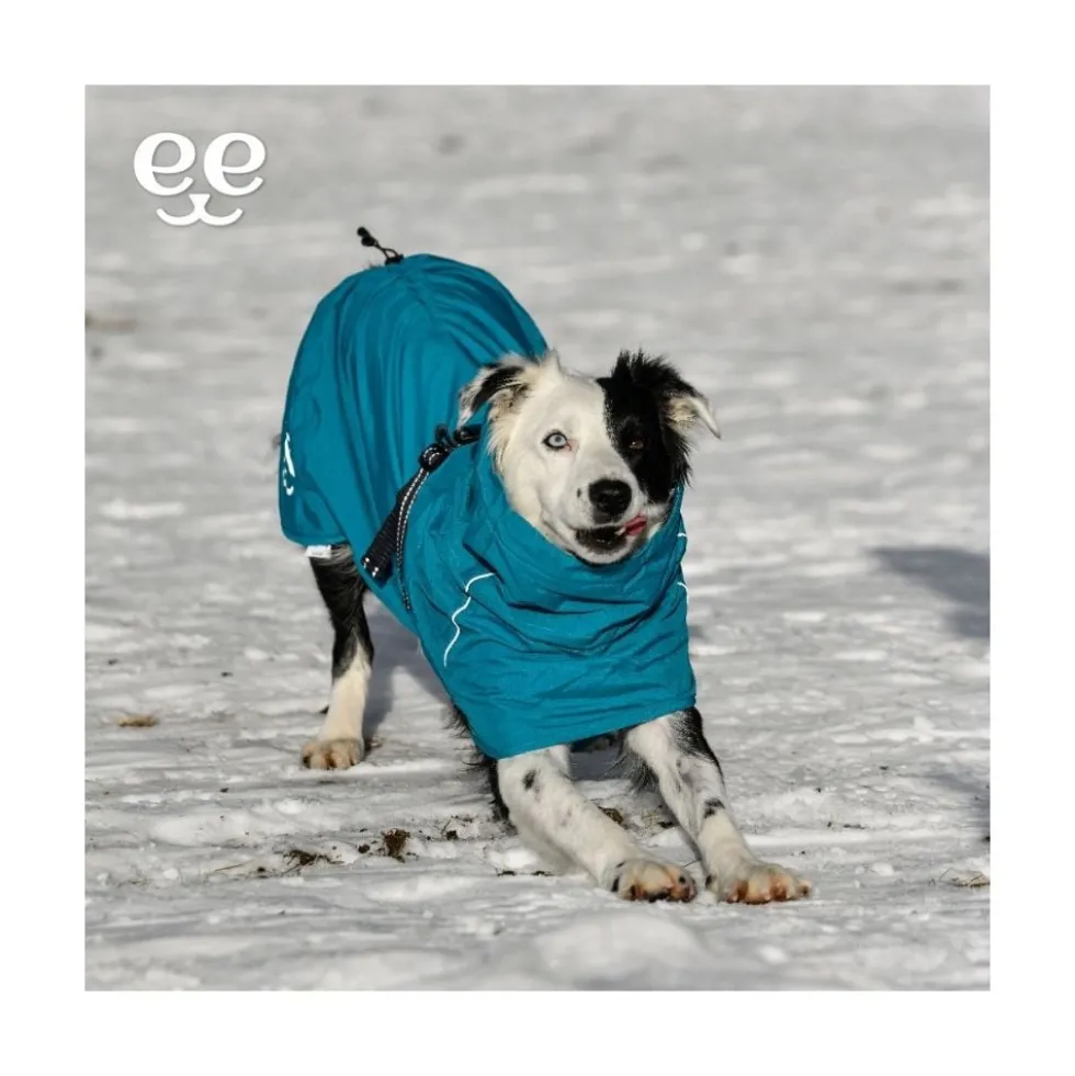 Freedog Abrigo Impermeable Azul para Perro Mediano