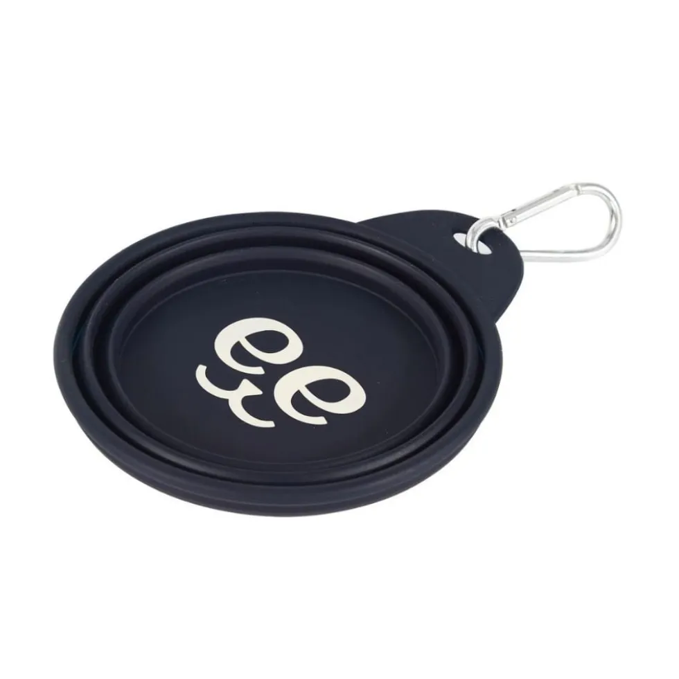 Freedog Plato Plegable de Silicona Azul Marino