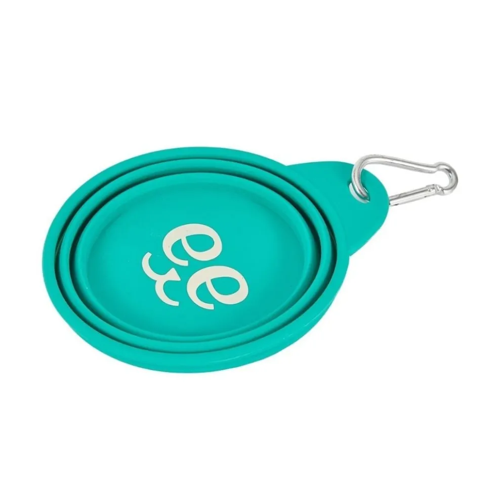 Freedog Plato Plegable de Silicona Turquesa
