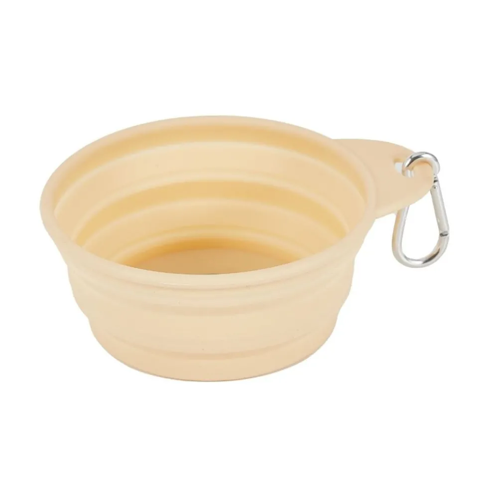 Freedog Plato Plegable de Silicona Beige