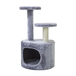 Freedog Árbol Rascador con Cueva CozyClimb Gris para Gatos