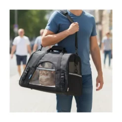 Freedog Transportin Fly Negro para Gatos y Perros Pequeños